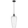 1_Chelsea 8" Wide Oil Rubbed Bronze Cord Hung Mini Pendant with Seedy Shade