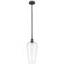 1_Chelsea 8" Wide Oil Rubbed Bronze Mini Pendant with Clear Shade