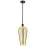 1_Chelsea 8" Wide Oil Rubbed Bronze Mini Pendant with Mercury Shade