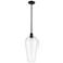 Chelsea 8" Wide Oil Rubbed Bronze Stem Hung Mini Pendant with Clear Shade