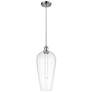 1_Chelsea 8" Wide Polished Chrome Cord Hung Mini Pendant with Clear Shade