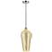 Chelsea 8" Wide Polished Chrome Cord Hung Mini Pendant with Mercury Shade