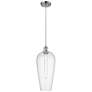 1_Chelsea 8" Wide Polished Chrome Cord Hung Mini Pendant with Seedy Shade
