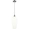 Chelsea 8" Wide Polished Chrome Cord Hung Mini Pendant with White Shade
