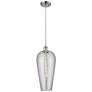 1_Chelsea 8" Wide Polished Chrome Mini Pendant with Light Smoke Shade