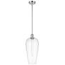 1_Chelsea 8" Wide Polished Chrome Stem Hung Mini Pendant with Clear Shade