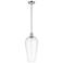 Chelsea 8" Wide Polished Chrome Stem Hung Mini Pendant with Clear Shade