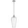 Chelsea 8" Wide Polished Chrome Stem Hung Mini Pendant with Seedy Shade