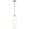 Chelsea 8" Wide Polished Chrome Stem Hung Mini Pendant with White Shade