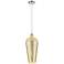 Chelsea 8" Wide Polished Nickel Cord Hung Mini Pendant with Mercury Shade