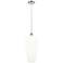 Chelsea 8" Wide Polished Nickel Cord Hung Mini Pendant with White Shade