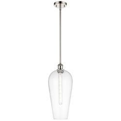Chelsea 8" Wide Polished Nickel Mini Pendant with Clear Shade