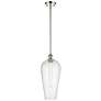 1_Chelsea 8" Wide Polished Nickel Mini Pendant with Seedy Shade