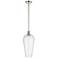 Chelsea 8" Wide Polished Nickel Mini Pendant with Seedy Shade