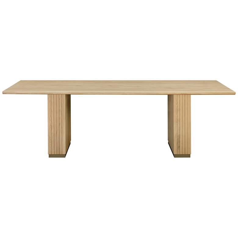 Image 5 Chelsea 96 inch Wide Rectangular Natural Oak Wood Dining Table more views