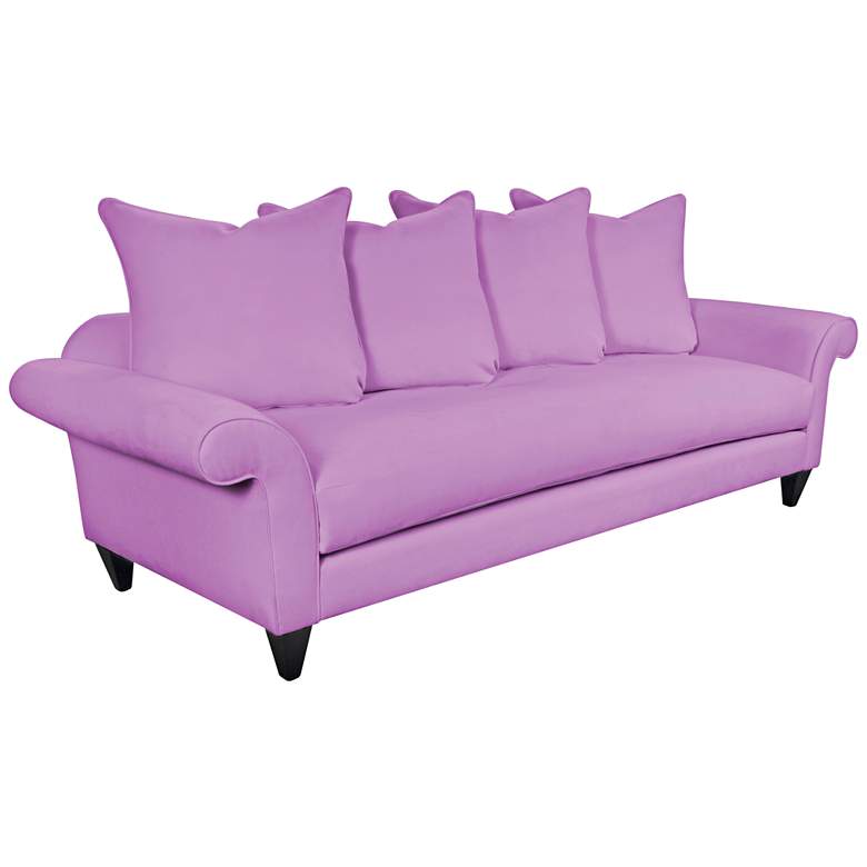Image 1 Chelsea Blush Fabric Roll-Arm Sofa