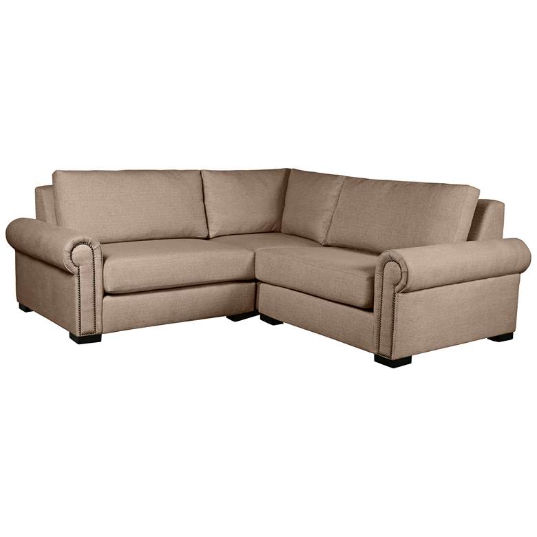Image 1 Chelsea Brown Right and Left-Arm L-Shape Mini Sectional