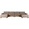 Chelsea Brown U-Shape Double Chase Modular Sectional