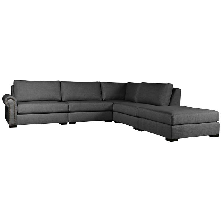 Image 1 Chelsea Charcoal Left-Arm L-Shape Sectional with Ottoman