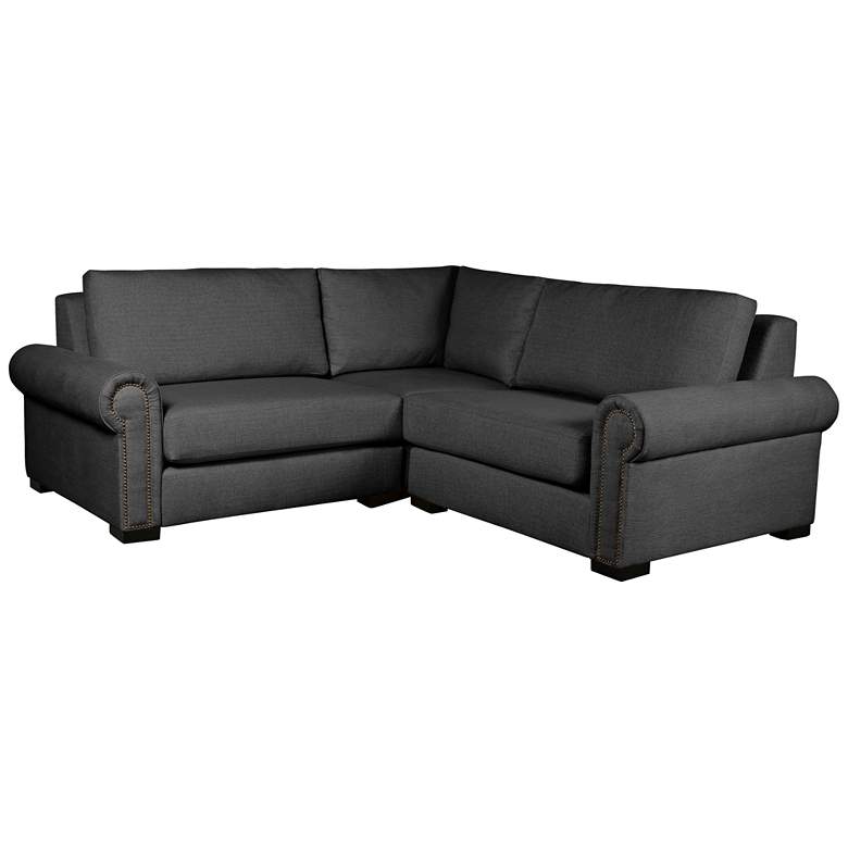 Image 1 Chelsea Charcoal Right and Left-Arm L-Shape Mini Sectional