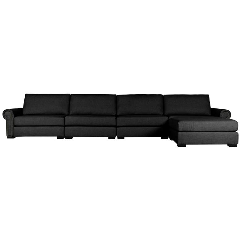 Image 1 Chelsea Charcoal Right Chaise Modular Sectional