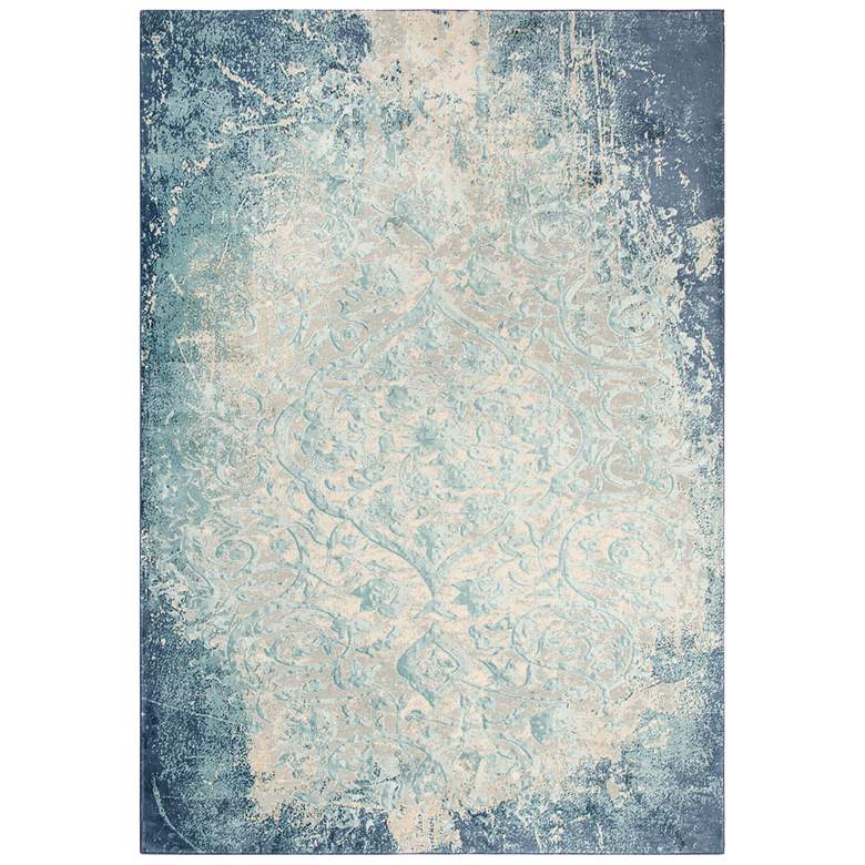 Image 2 Chelsea CHS101 5'3"x7'6" Teal Blue Rectangular Area Rug