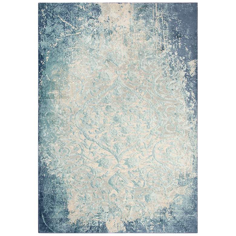 Image 2 Chelsea CHS101 5&#39;3 inchx7&#39;6 inch Teal Blue Rectangular Area Rug