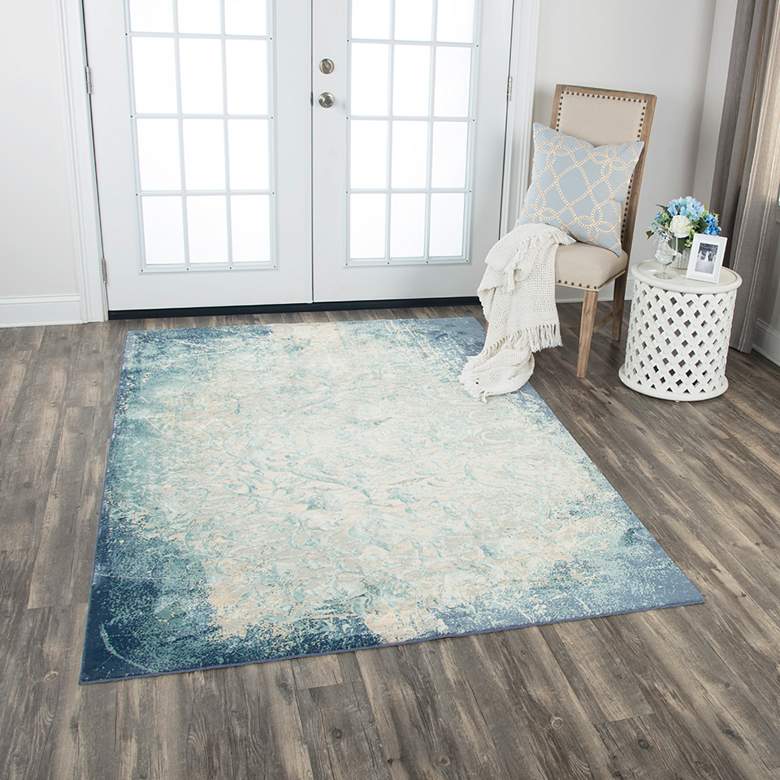Image 1 Chelsea CHS101 5'3"x7'6" Teal Blue Rectangular Area Rug