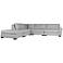 Chelsea Gray Right-Arm L-Shape Modular Sectional w/ Ottoman