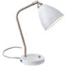 Chelsea Painted Brass and White Adjustable Desk Lamp