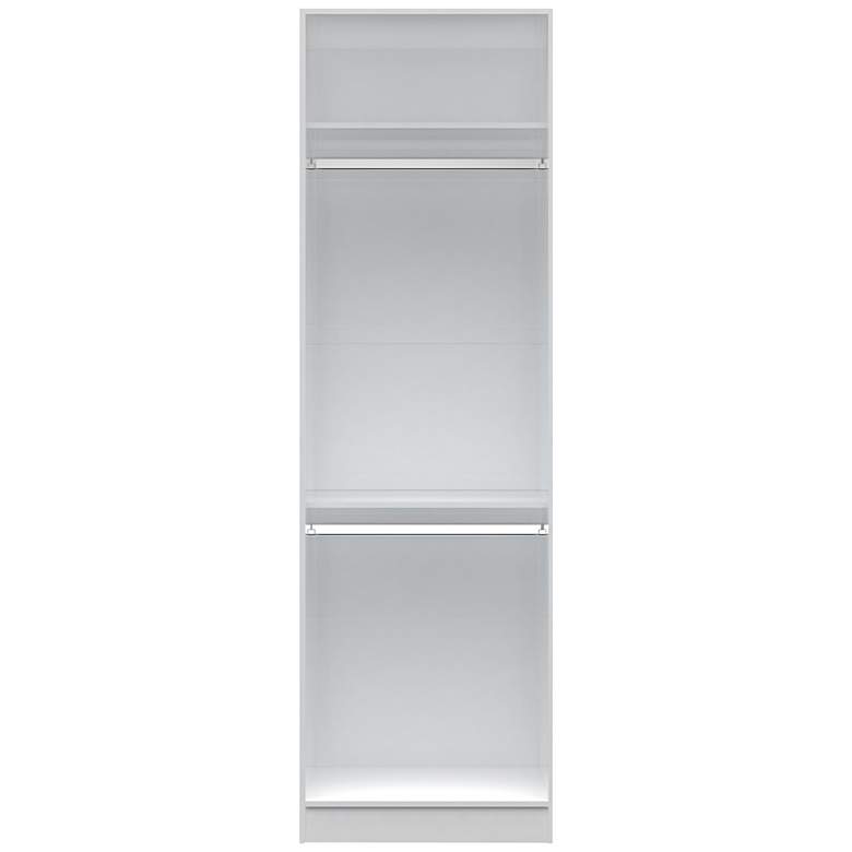 Image 1 Chelsea Small White Matte Double Hanging Closet
