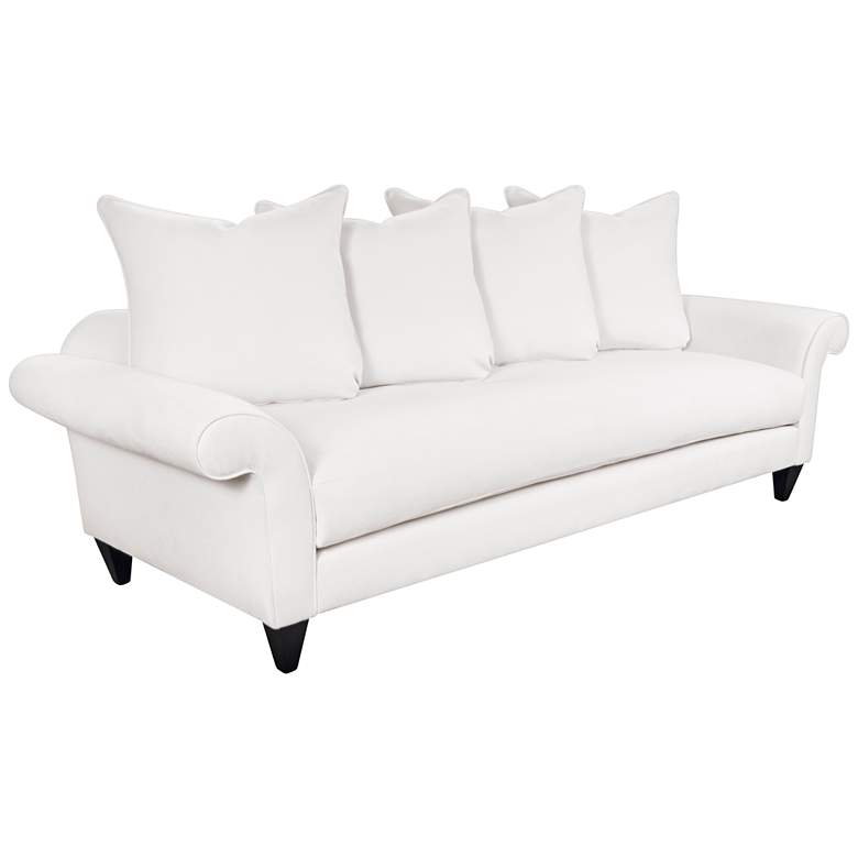 Image 1 Chelsea White Fabric Roll-Arm Sofa