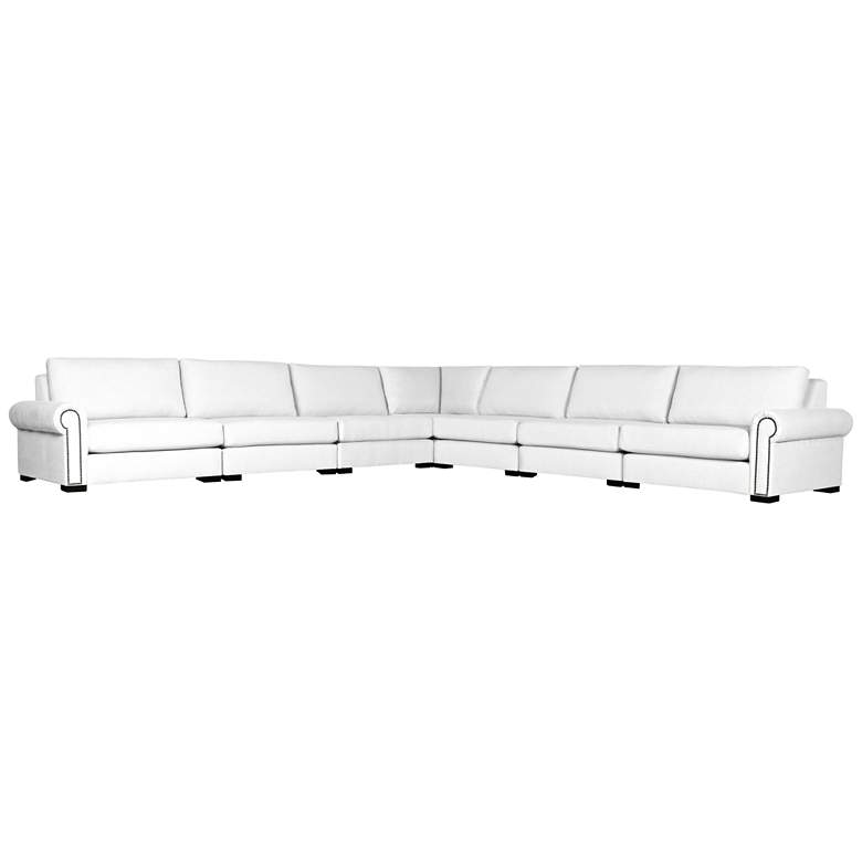 Image 1 Chelsea White Right and Left-Arm L-Shape King Sectional