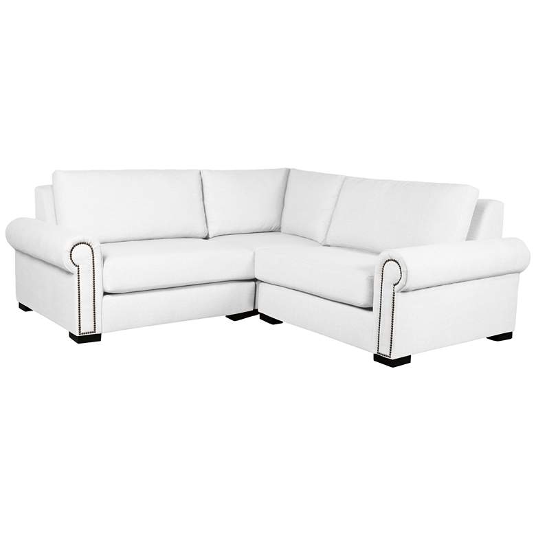 Image 1 Chelsea White Right and Left-Arm L-Shape Mini Sectional