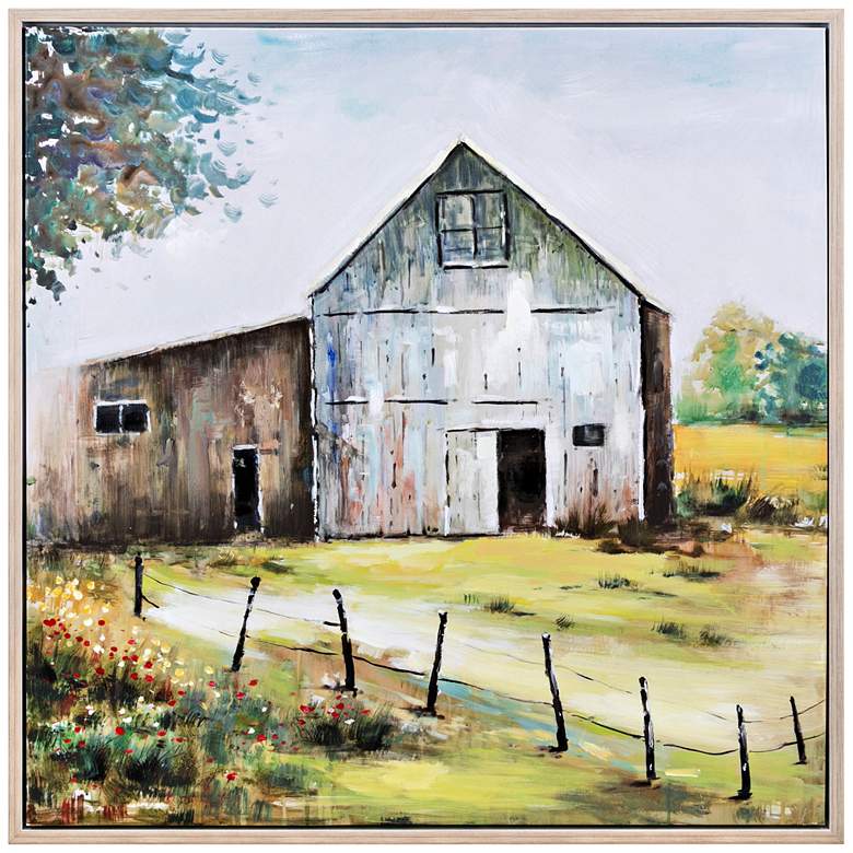 Image 1 Chelsey 39 1/2" Square Framed Canvas Wall Art