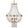 Chenevey Gold and Glass 20" Wide 6-Light Chandelier