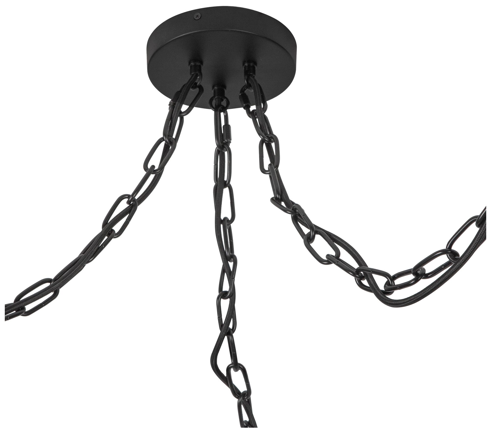 Image 4 Cherise 12" Wide Matte Black 3-Light Swag Chandelier more views
