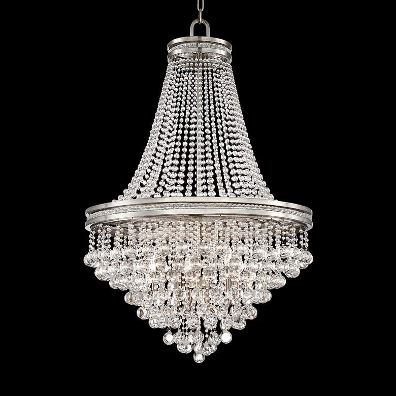 Image 1 Cherrie 29 inch Wide Large Clear Crystal Chandelier