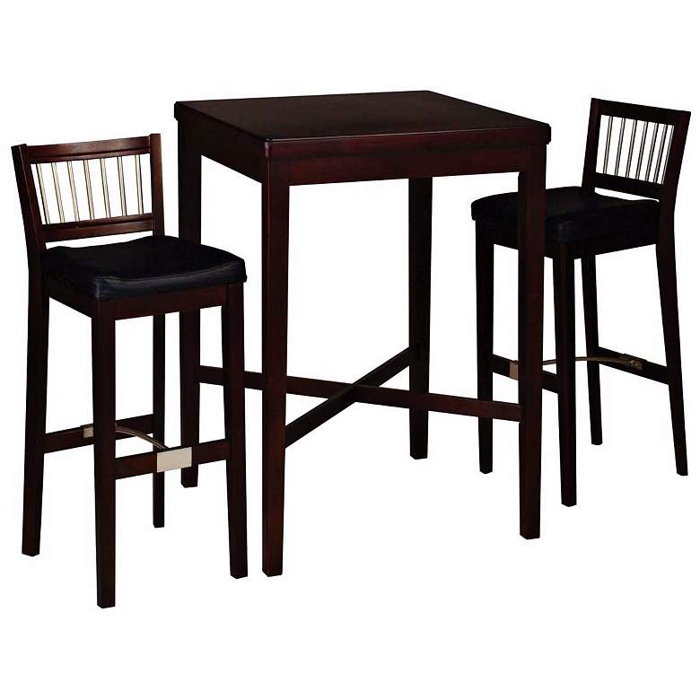 Image 1 Cherry 3-Piece Pub Table and Stool Set
