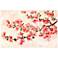 Cherry Blossom ABC 108"W 3-Piece Glass Graphic Wall Art Set