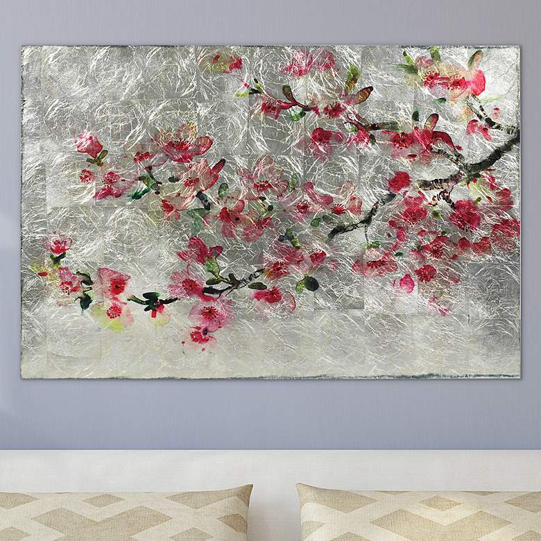 Image 1 Cherry Blossom I 48" x 32" Frameless Printed Glass Wall Art