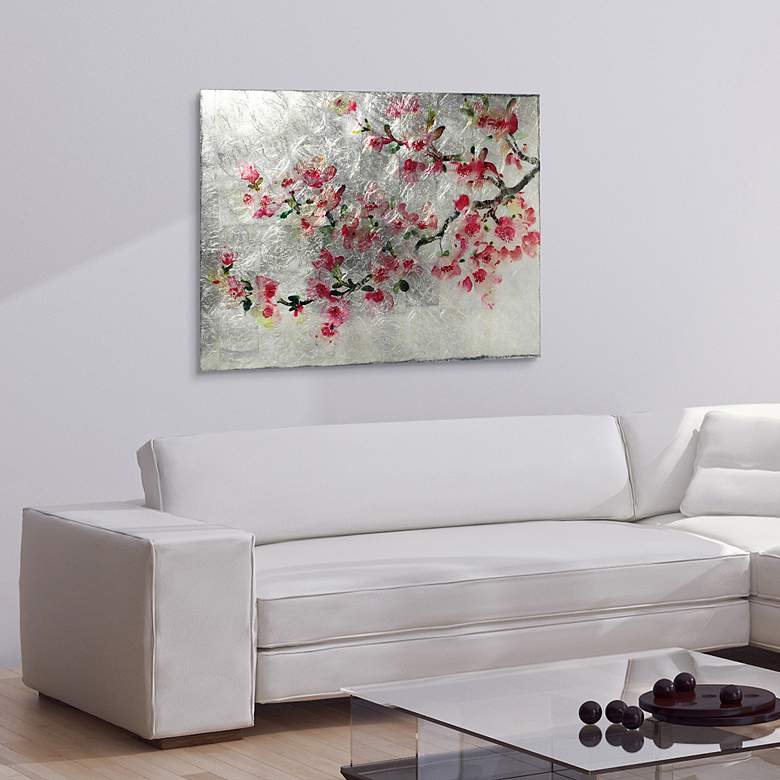 Image 4 Cherry Blossom I 48" x 32" Frameless Printed Glass Wall Art more views