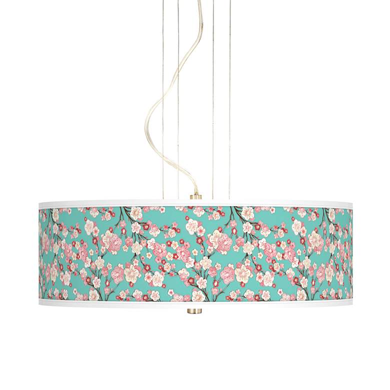 Image 1 Cherry Blossoms 20 inch Wide 3-Light Pendant Chandelier