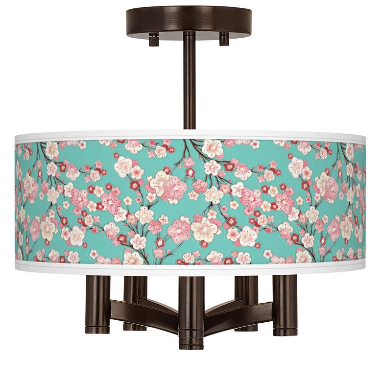 Image 1 Cherry Blossoms Ava 5-Light Bronze Ceiling Light