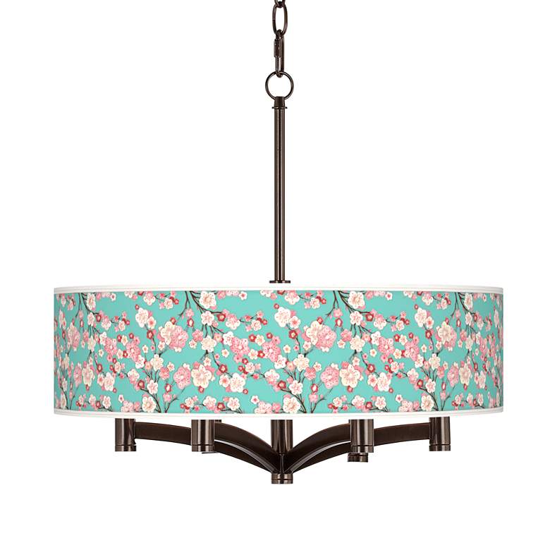 Image 1 Cherry Blossoms Ava 6-Light Bronze Pendant Chandelier