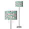 Cherry Blossoms Giclee Brushed Nickel Garth Floor Lamp