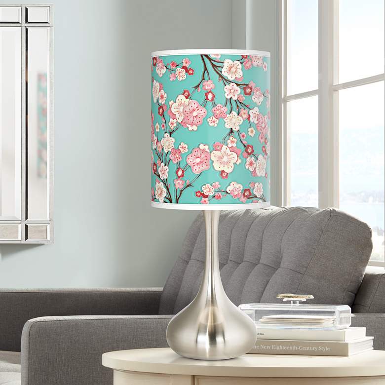 Image 1 Cherry Blossoms Giclee Droplet Table Lamp