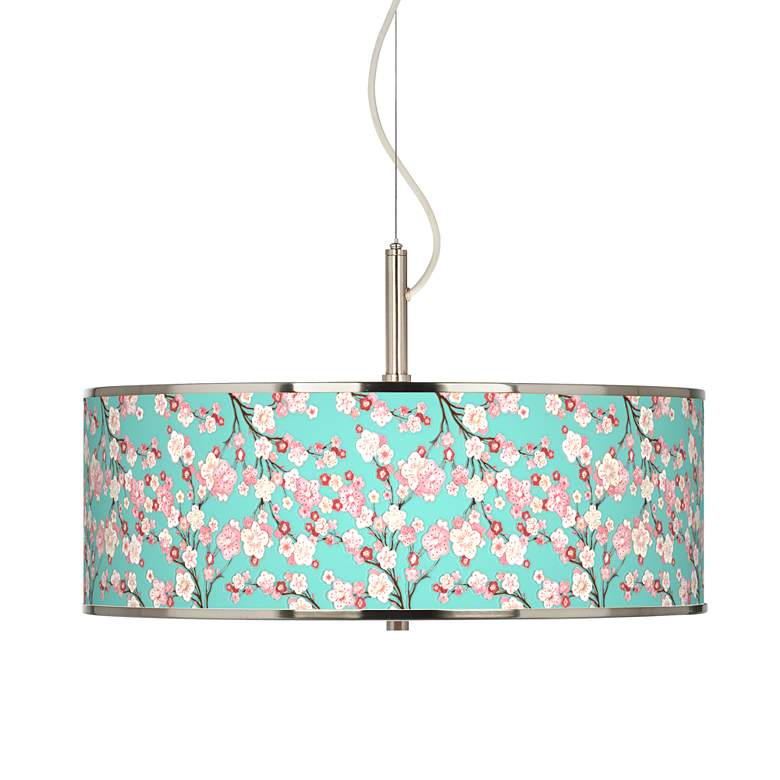 Image 1 Cherry Blossoms Giclee Glow 20 inch Wide Pendant Light