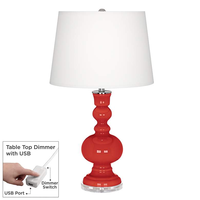 Image 1 Cherry Tomato Apothecary Table Lamp with Dimmer