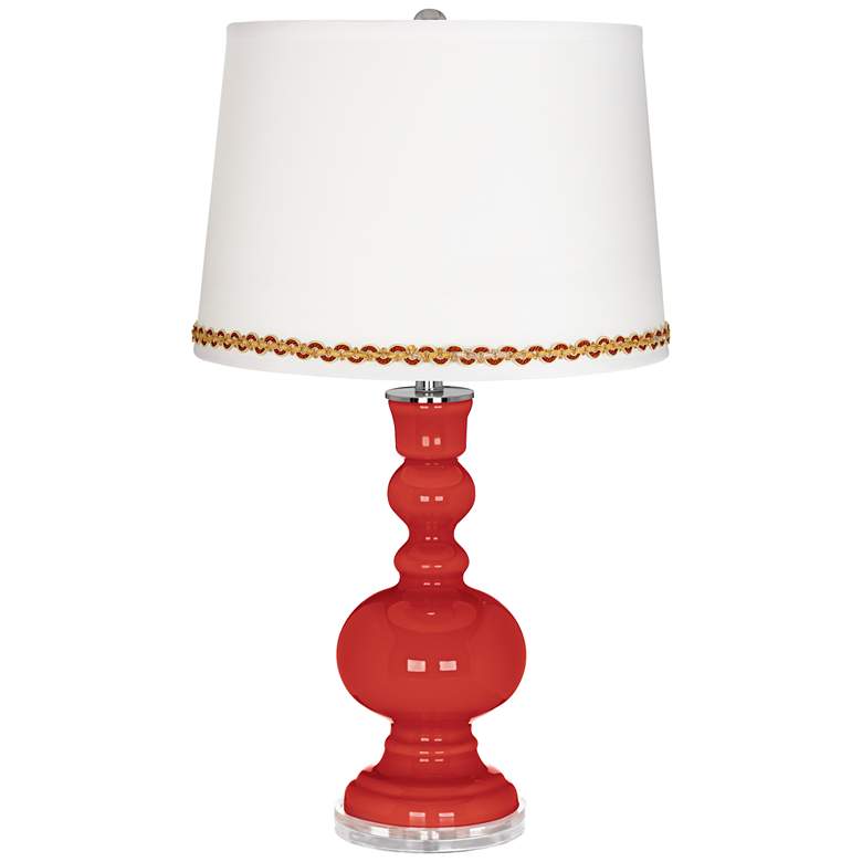 Image 1 Cherry Tomato Apothecary Table Lamp with Serpentine Trim